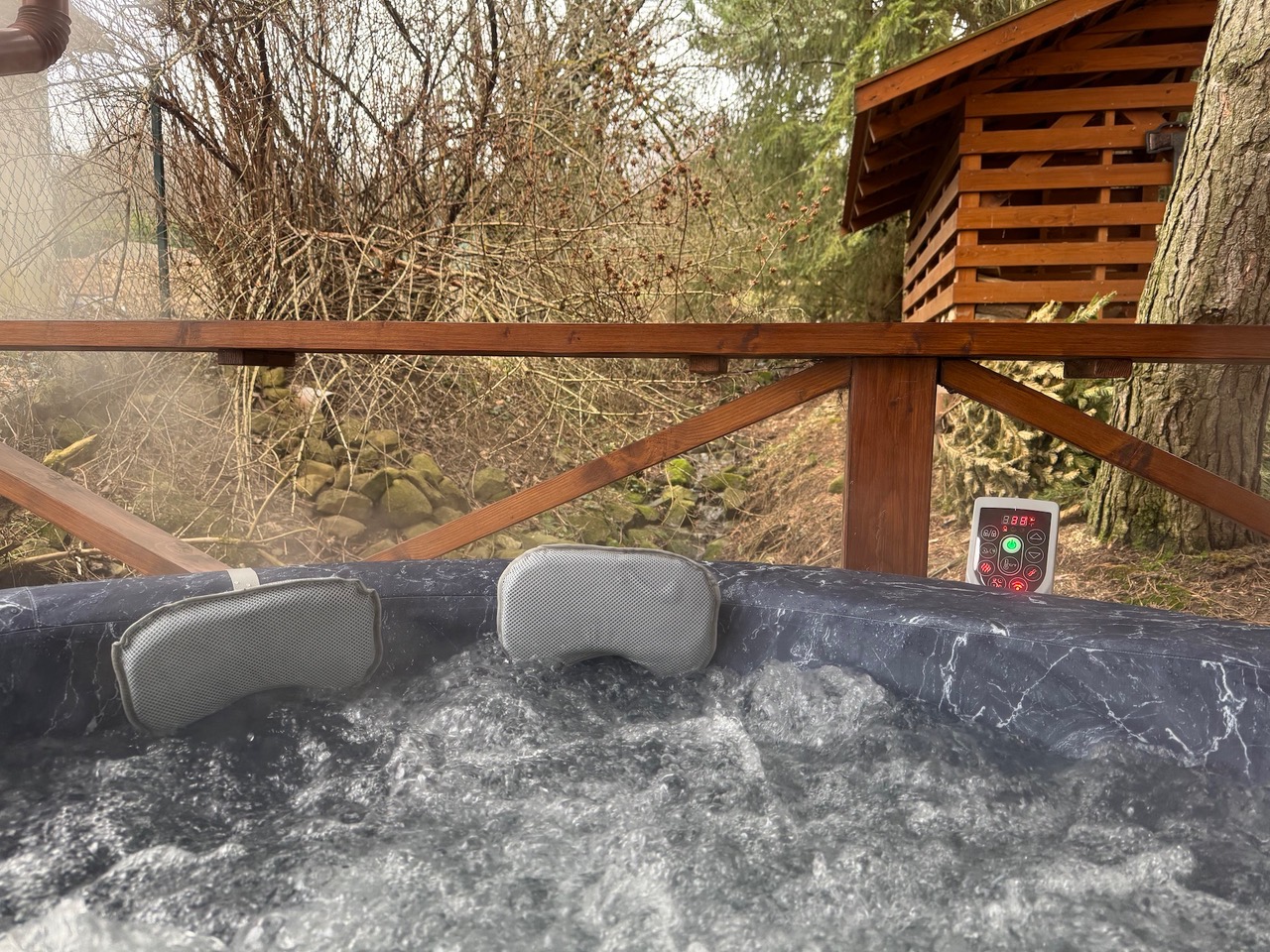 Pezsgőfürdő és jakuzzi használati lehetőség a mátraszentlászlói Belle-Aire Deux vendégházban